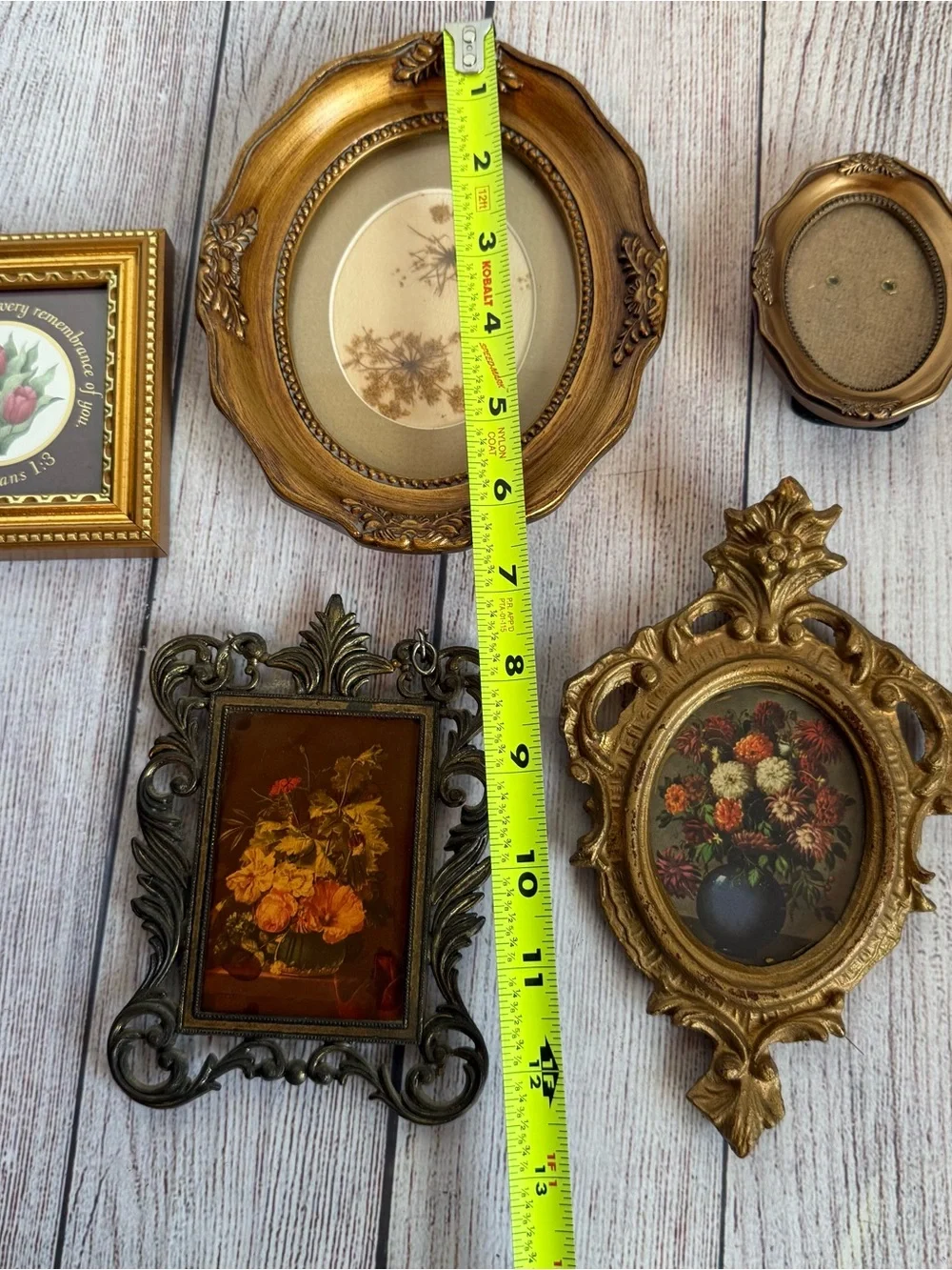 Photo Frames Vintage Lot Of Five Gold